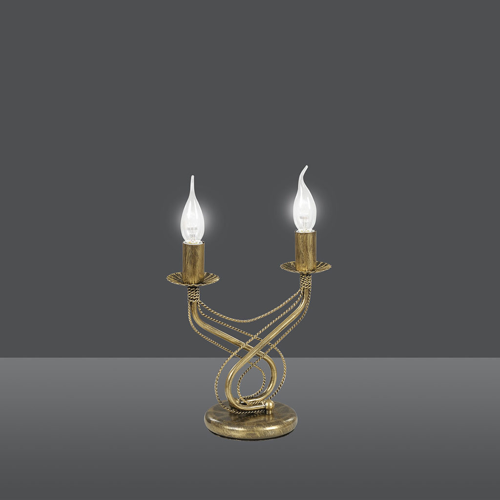 TORI LN2 GOLD 179/LN2 klasyczna lampka nocna świecznikowa