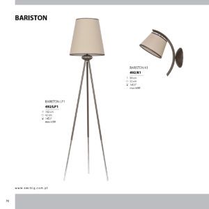 BARISTON 2 492/2 klasyczna abażurowa lampa wisząca