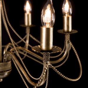 TORI LN2 GOLD 179/LN2 klasyczna lampka nocna świecznikowa
