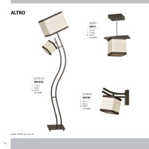 ALTRO 2 507/2 lampa sufitowa ciekawy design beżowe abażury