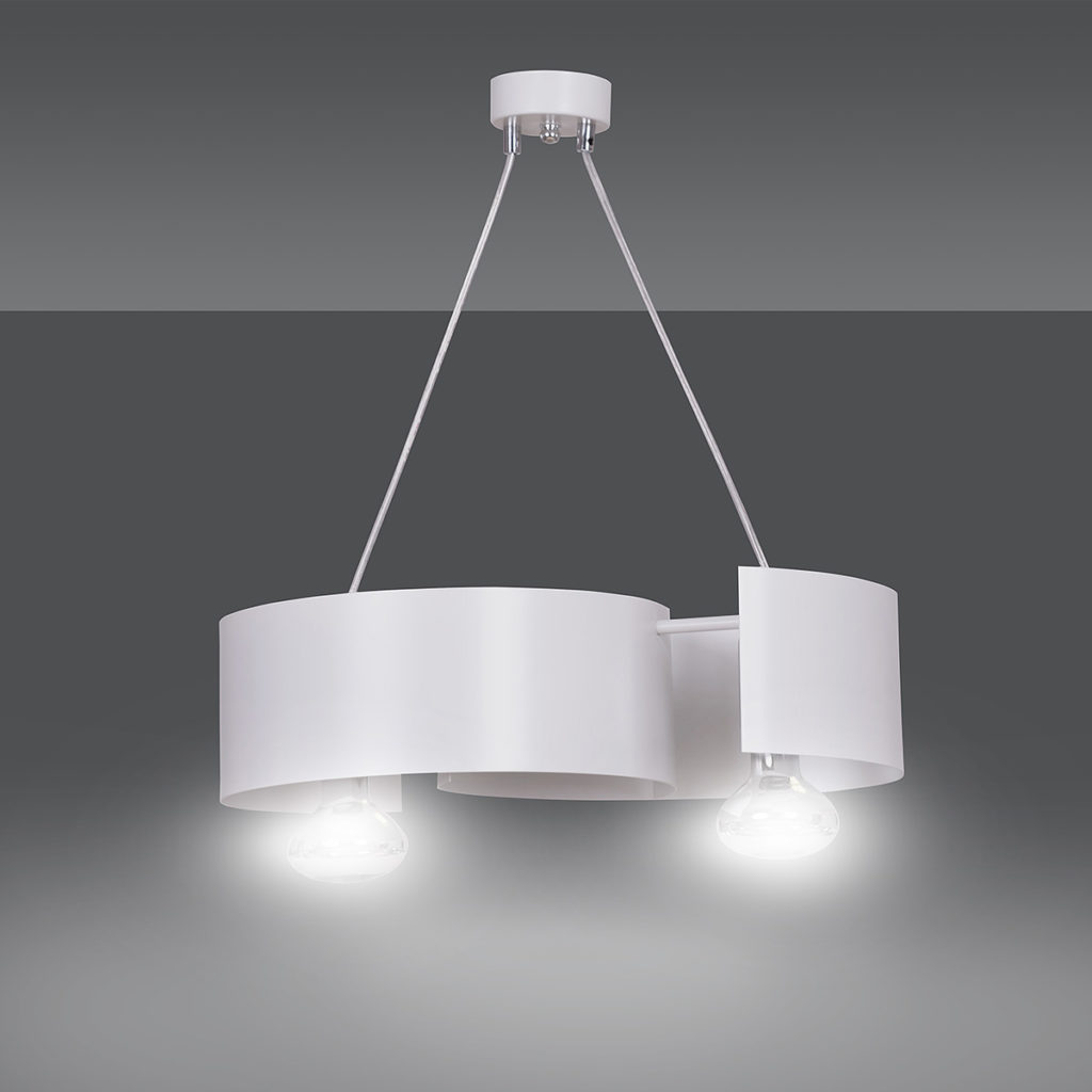 VIXON 2 WHITE 306/2 nowoczesna lampa wisząca chrom biała