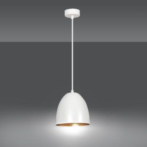 LENOX 1 WHITE-GOLD 411/1 nowoczesna lampa wisząca Biało / Złota