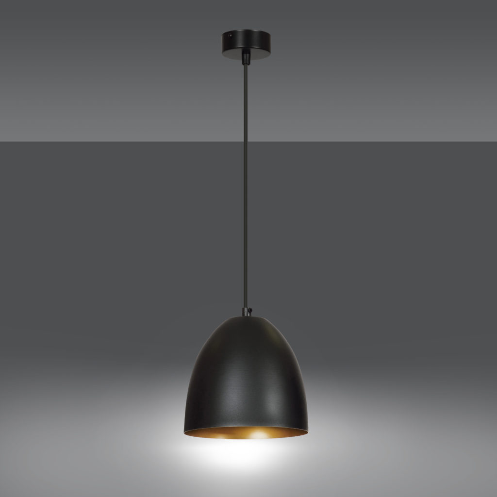 LENOX 1 BLACK-GOLD 410/1 nowoczesna lampa wisząca Czarno / Złota