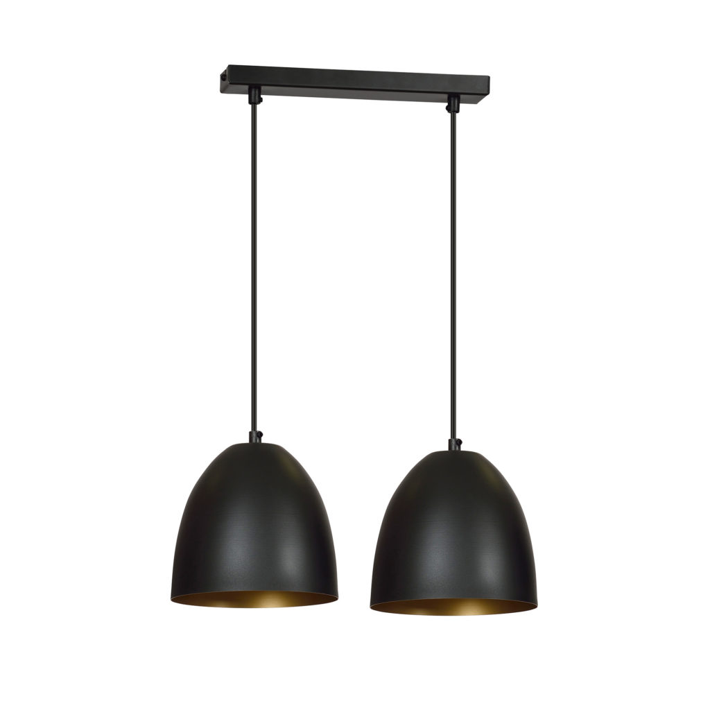 LENOX 2 BLACK-GOLD 410/2 nowoczesna lampa wisząca Czarno / Złota