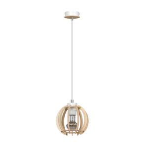 DILMA 1 WHITE 408/1 lampa wisząca w stylu skandynawskim regulowana drewno