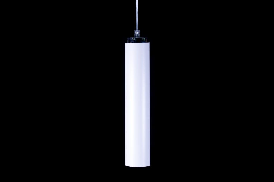 LUNA 1 WHITE 955/1 designerski spot wiszący tuba biała chrom