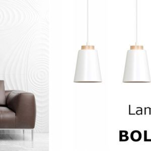 BOLERO 3 WHITE 443/3 wisząca lampa styl skandynawski drewno biała