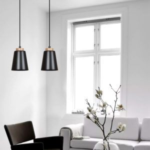 BOLERO 2 WHITE 443/2 wisząca lampa styl skandynawski drewno biała