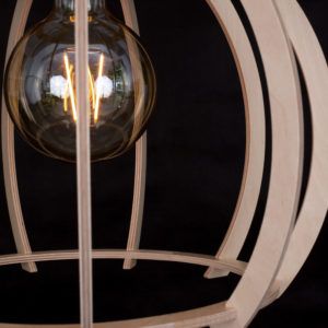 DILMA 3 WHITE 408/3 lampa wisząca w stylu skandynawskim regulowana drewno