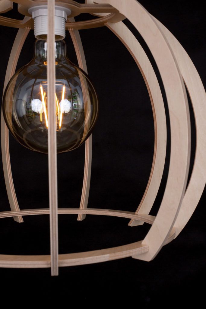 NEXA 1S WHITE 409/1S lampa wisząca w stylu skandynawskim regulowana drewno