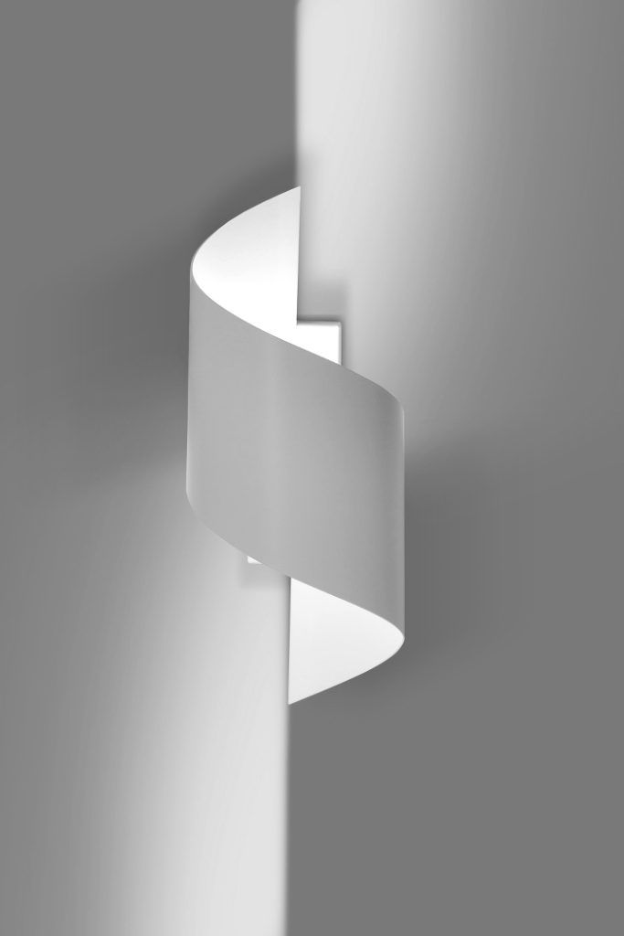 SPINER WHITE 920/1 nowoczesny kinkiet LED zakręcony biały różne kolory DESIGN