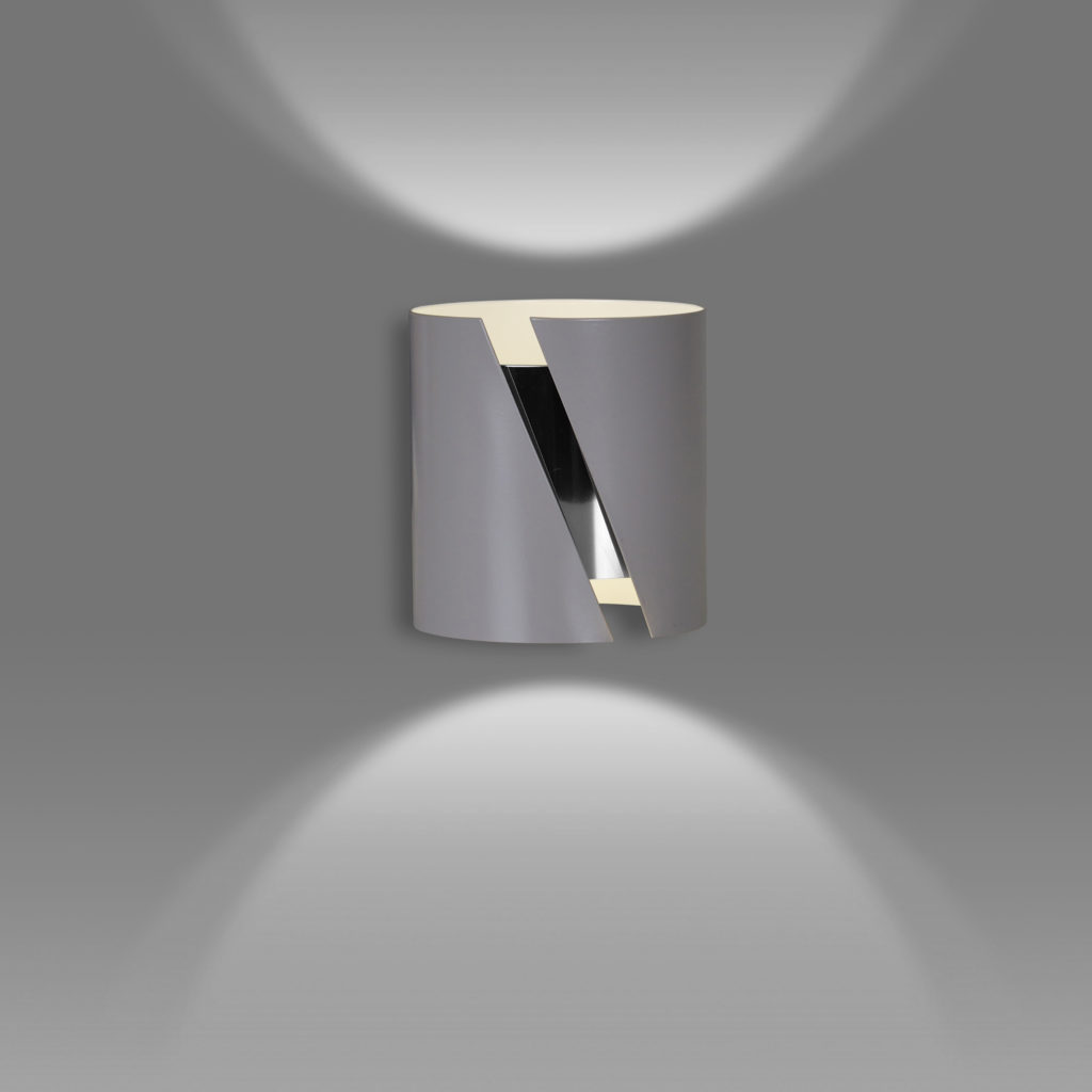 MILO WHITE 952/1 lampa na ścianę oryginalny efekt świetlny element chromu biała