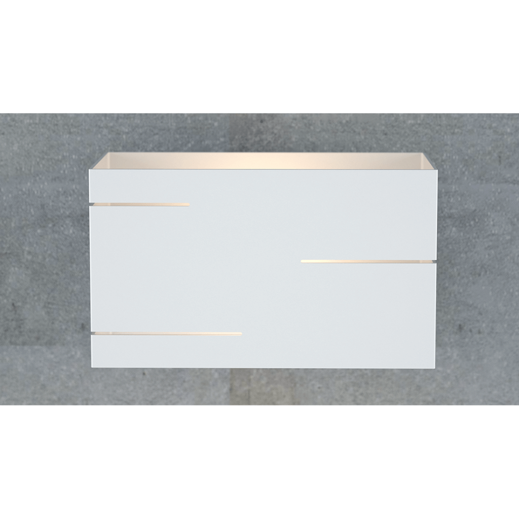 LASER WHITE 824/1 nowoczesny kinkiet ścienny LED biały