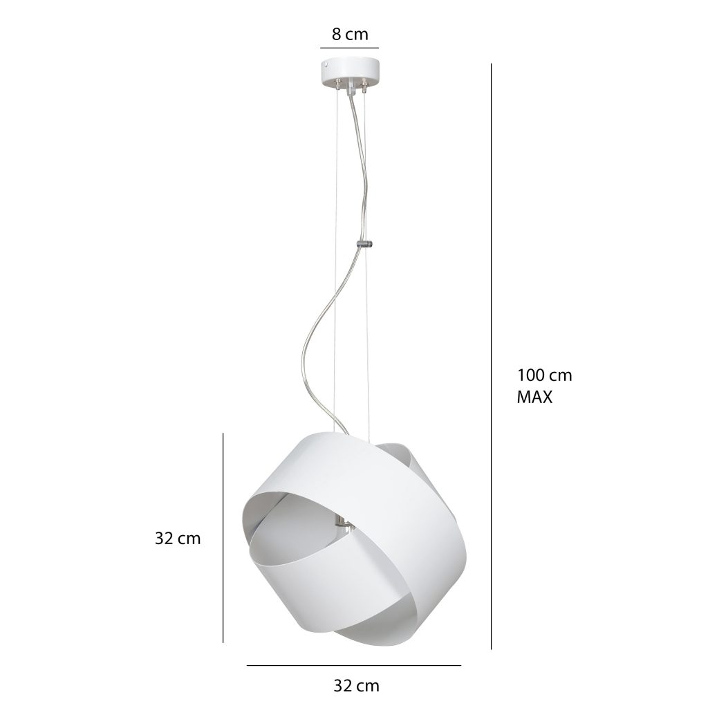 DROP WHITE 790/1 biała lampa nowoczesna metalowa regulowana design