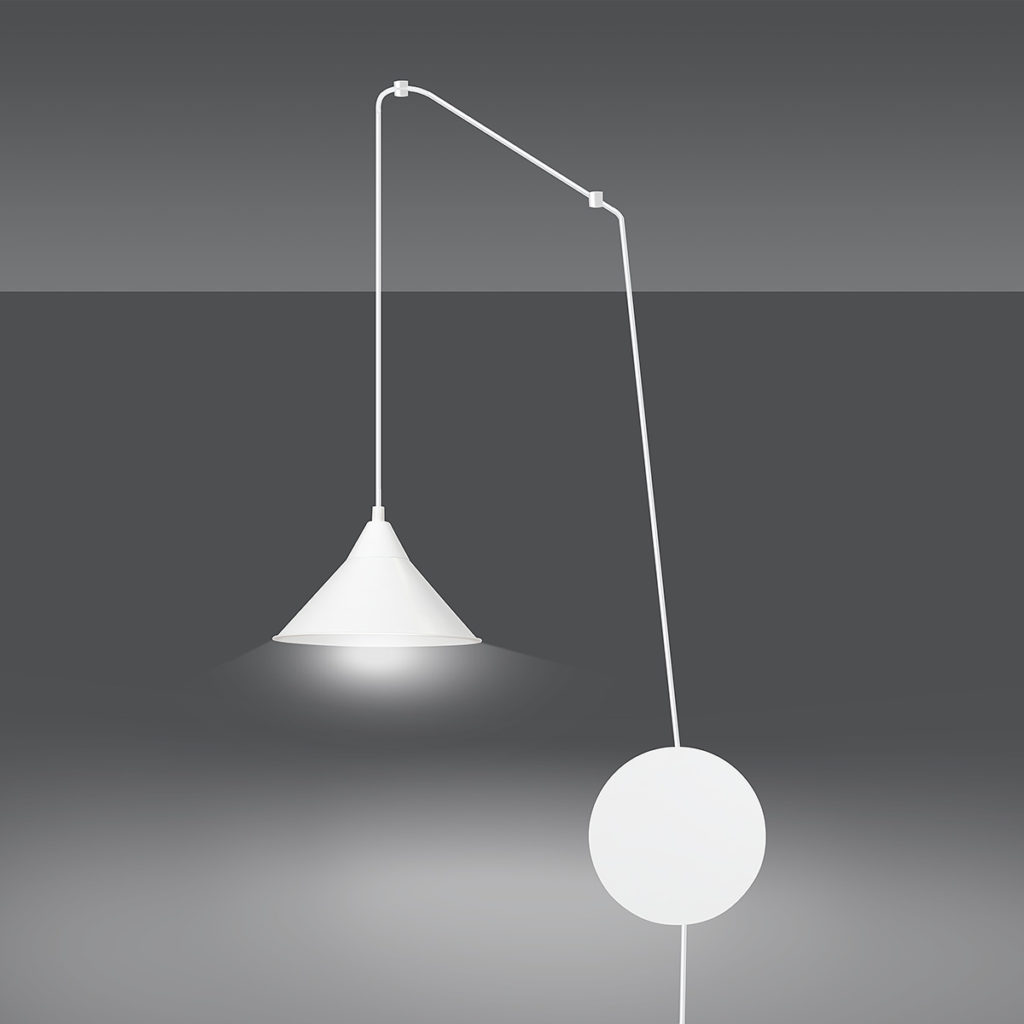 ABRAMO 1 WHITE 159/1 lampa sufitowa wisząca regulowana najnowszy design biała loft