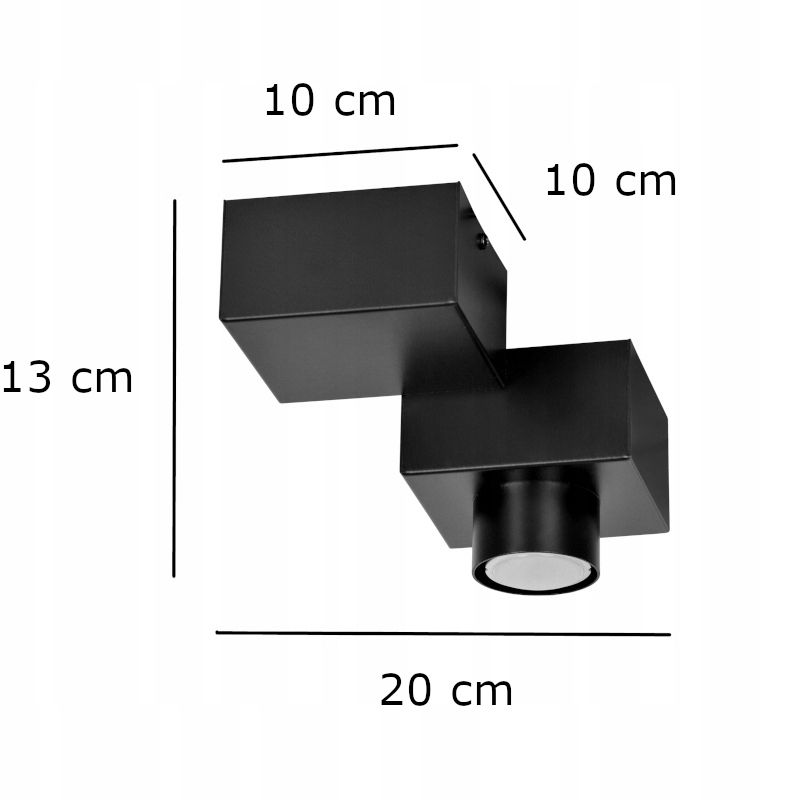 OPTIX 1A BLACK 822/1A lampa sufitowa nowoczesna spot