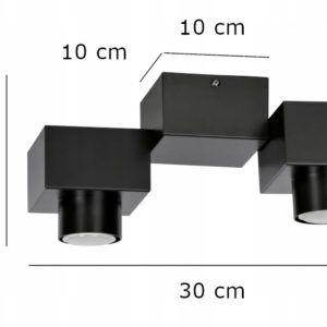 OPTIX 2A BLACK 822/2A lampa sufitowa nowoczesna spot