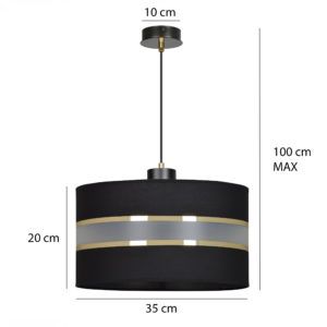 MOGI 1 BLACK 601/1 lampa wisząca sufitowa eleganckie abażury regulowana wysokość