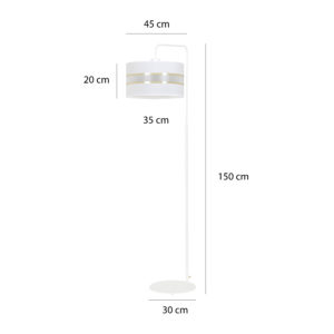 MOGI LP1 WHITE 602/LP1 lampa podłogowa duży biały abażur elegancka