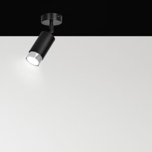 HIRO 1 WHITE-CHROME 962/1 nowoczesny regulowany spot LED sufitowy biało srebrny