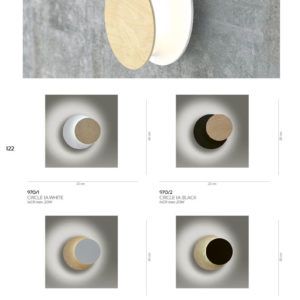 CIRCLE 972/1 WHITE kinkiet ścienny LED biały styl skandynawski metal