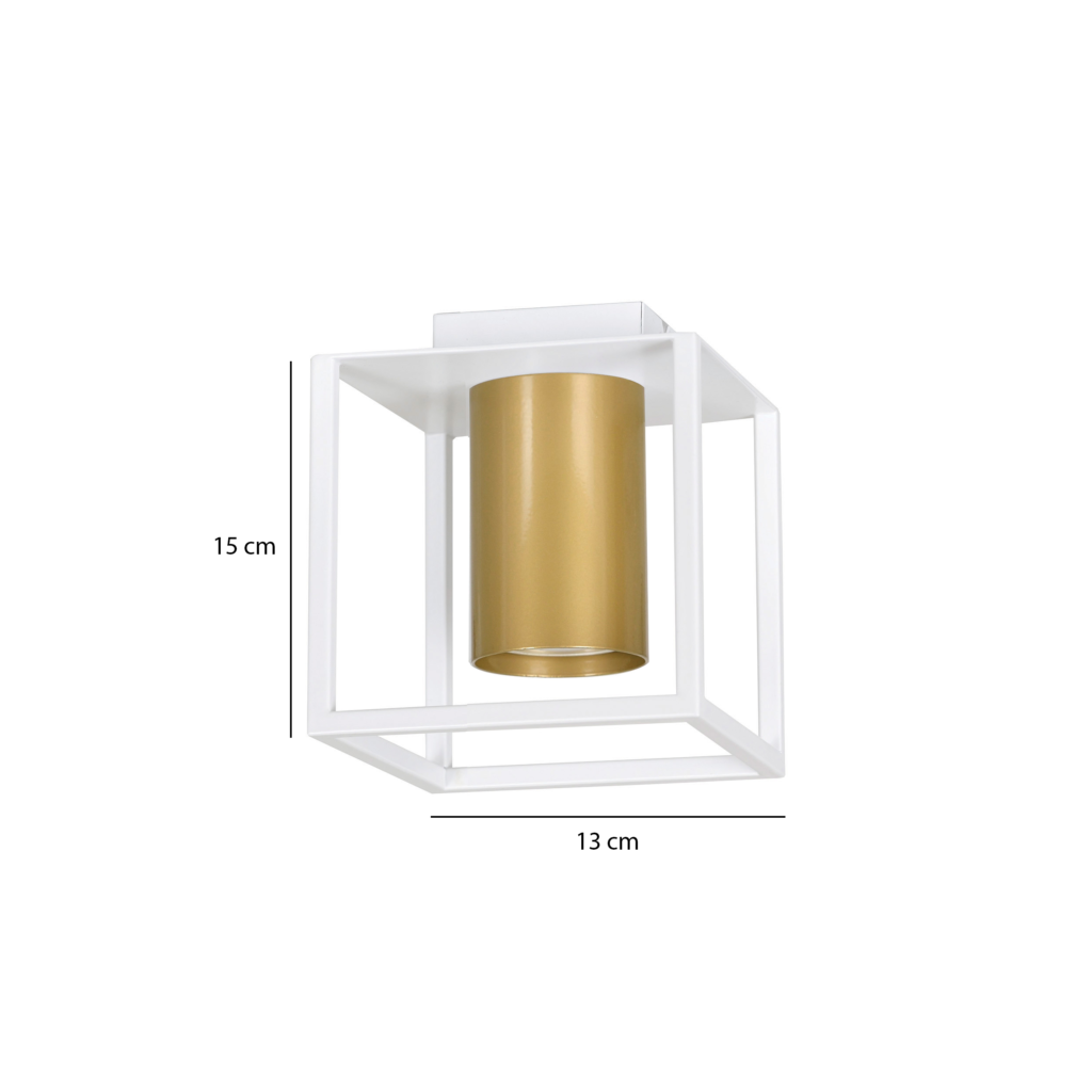 TIPER 1 WHITE / GOLD 978/1 spot halogen plafon sufitowy LED biało złoty design