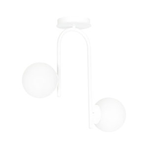 KALF 2 WHITE 1031/2 nowoczesna lampa sufitowa biała szklane klosze
