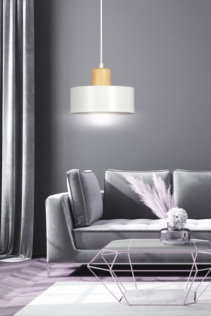 TORIN 1 WHITE 1047/1 nowoczesna lampa sufitowa biała drewniane elementy