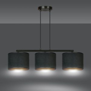 HILDE 3 BL BLACK lampa wisząca abażury regulowana nowoczesna