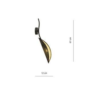 LOTUS K1 BLACK/GOLD	1106/K1 kinkiet ścienny oryginalny Design abażur