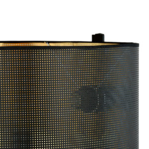 ESTRELLA LP1 BLACK/GOLD 1156/LP1 lampa podłogowa oryginalny design duży abażur