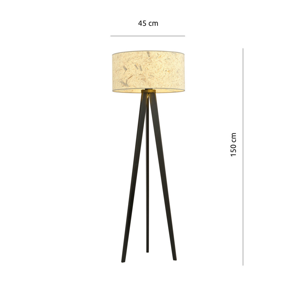 ASTON LP1 CORK 1150/LP1 lampa podłogowa drewniana duży oryginalny abażur